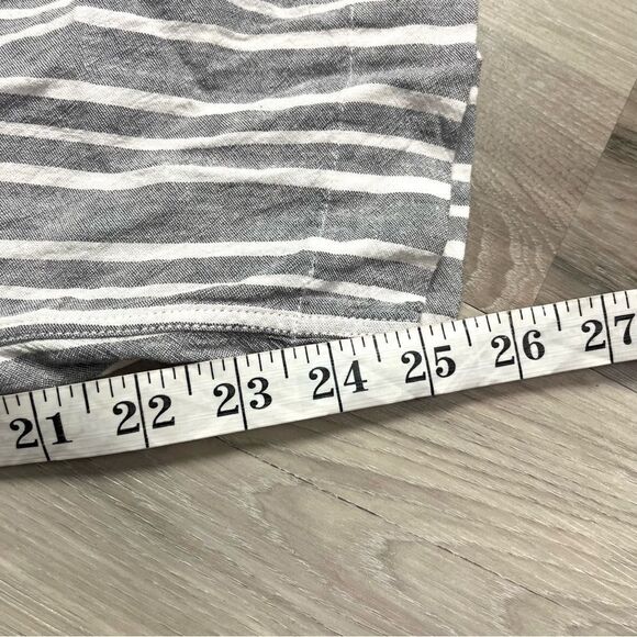 Rails Jumpsuit Women’s Large Brooklyn Gray Caldas Striped Linen Blend Sleeveless - Picture 12 of 12